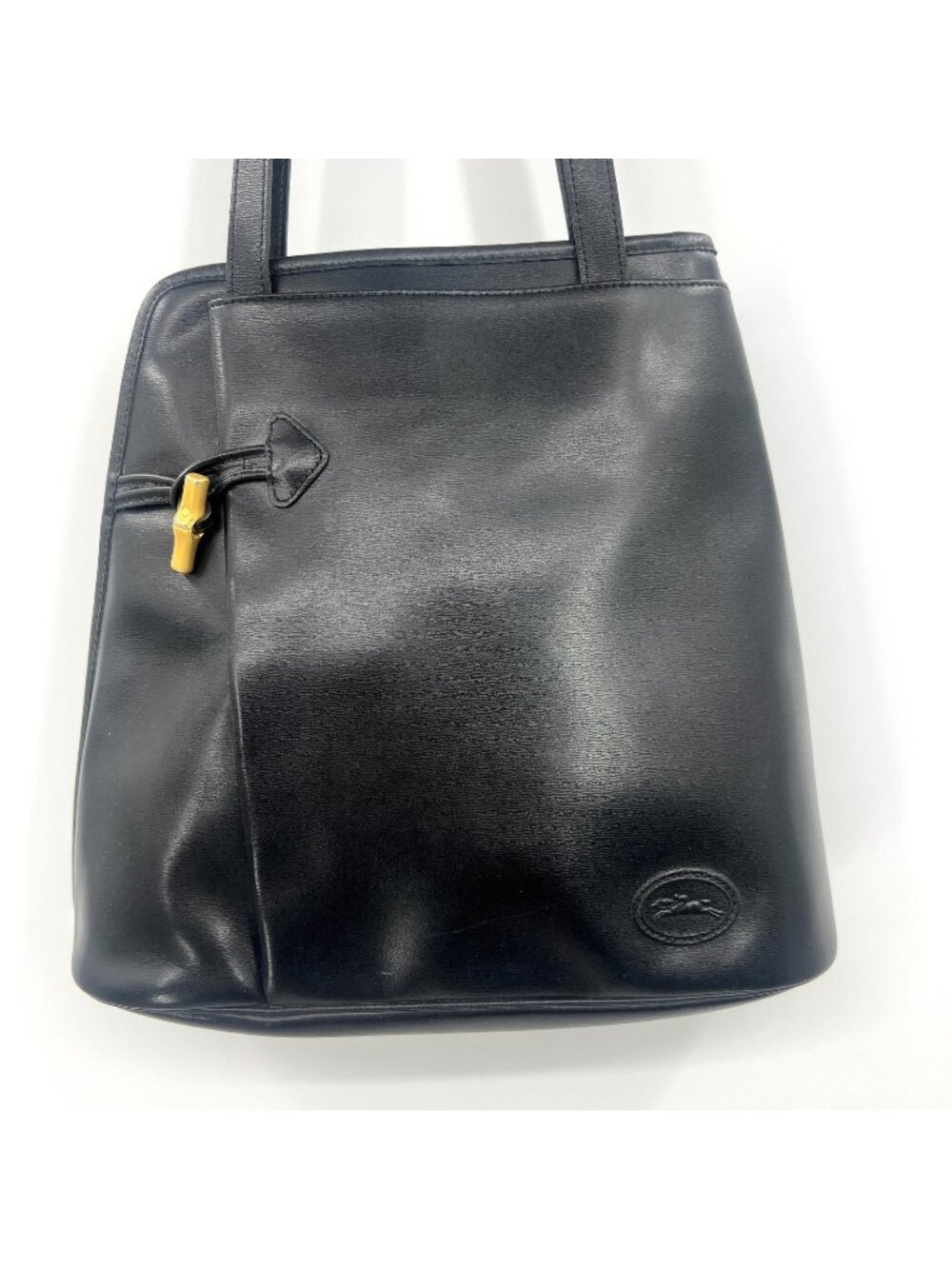 Vintage Longchamp Roseau Black Leather Bag